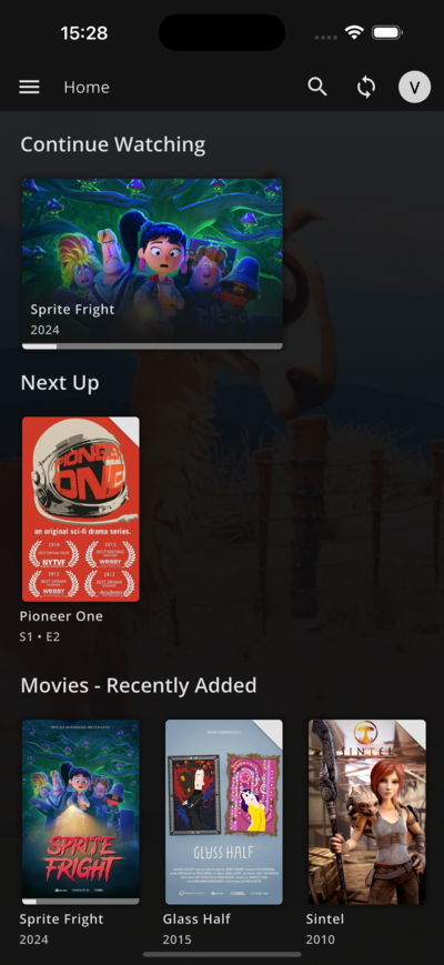 Vuko Player iOS app screenshot